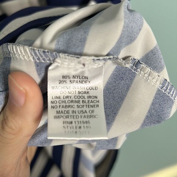 Jude Connally Navy White Stripe Dress - Picture 6 of 8